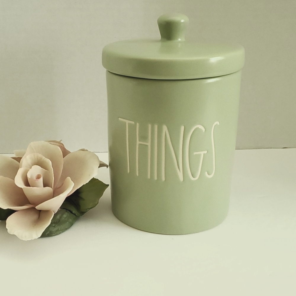 Rae Dunn 'THINGS' Ceramic Container